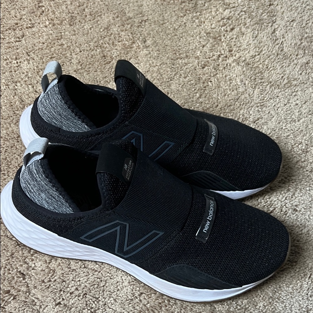 New Balance Black and Gray Athletic Slip-Ons